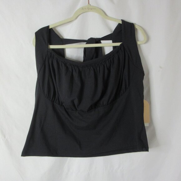 Blogilates Bow Back Tank Top  Active Jet Black Plus Size 3X NWT - Picture 3 of 9
